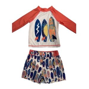 Andy&Evan rashguard top & board shorts 2T